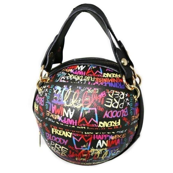 ⭐️HP⭐️ Graffiti Basketball Shape Clutch Model 1 - Picture 4 of 16